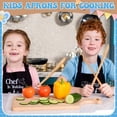 thumbnail image 6 of AOWOO 4Pcs Kids Apron and Chef Hat Set, Adjustable Kitchen Cooking Child Aprons with 2 Pockets Dress up Gift for Girls Boys Baking Cooking Painting Art Gardening Funny Aprons, 6 of 7