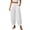 White #023, variant on Linen Barrel Pants Women Cotton Palazzo High Waisted Balloon Pants Summer Casual Beach Boho Wide Leg Baggy Trousers, L