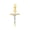 Two-Tone Yellow, variant on 10k White Gold Cross Necklace - Catholic Crucifix Pendant MEDIUM (20 Inches)