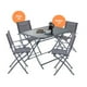 thumbnail image 1 of Set de Comedor Naterial Mesa + 4 Sillas Plegables con descansabrazos acero exterior modelo Emys, 1 of 5