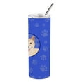 thumbnail image 3 of Carolines Treasures WDK1195TBL20 Shiba Inu Cream Design1  Stainless Steel 20 oz Skinny Tumbler Blue 20 oz multicolor, 3 of 4