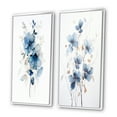 thumbnail image 3 of Designart "Tender Ginko Leaves in Blue Shades II" Leaves Framed Wall Art Set Of 2 - Traditional Blue Framed Wall Art Set Of 2, 3 of 6