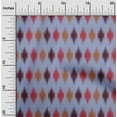 thumbnail image 1 of oneOone Organic Cotton Poplin Twill Fabric Argyle Ikat Decor Fabric Printed BTY 42 Inch Wide, 1 of 4