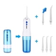 thumbnail image 3 of Irrigador bucal portátil recargable para limpieza de dientes con estuche de viaje, 4 modos y 5 puntas de chorro Water Pik impermeable para viajes en casa ER  Rojo Verde, 3 of 5