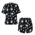 thumbnail image 5 of Naloa Daisies Flowers Women's Short-Sleeved Pajama Set, Loungewear, Summer pajamas, Breathable Cozy - 3X-Large, 5 of 9