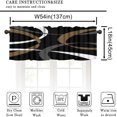 thumbnail image 5 of Black Valance Curtain Black Grey Abstract Geometric Modern Grid Pattern Minimalist Rod Pocket Valance Window Treatments Short Curtains for Kitchen Bathroom Farmhouse 54x18inch, 5 of 6