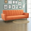 thumbnail image 4 of Better Home Products Corduroy Sleeper Loveseat Multifunctional Sofa Bed (Orange), 4 of 11