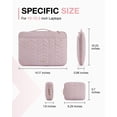 thumbnail image 6 of BAGSMART 13-14" Laptop Sleeve Bag Compatible with MacBook Air Pro, Dell, HP, Shockproof Protective Slim Laptop Case with Handle, Pink, 6 of 9
