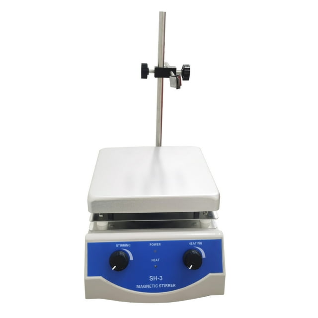 INTBUYING Magnetic Stirrer Mixer 3000ML Hot Plate Magnetic Stirrer Machine Dual Control Lab Equipment