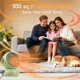 thumbnail image 6 of Space Heater, Portable Small Room Space Electric Heaters for Indoor Use, Two-Speed, 1200w Mini Personal Heaters for Home Office Bedroom under Desk Table Quiet Handy 300 sq ft Air Heater(Green), 6 of 18