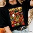 thumbnail image 2 of Yee Haw Halloween Retro Pumpkin Skeleton T-Shirt, Spooky Country Western Tee for Fall, 2 of 8