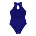 thumbnail image 2 of iiniim Kids Girls Halter Neck Cotton Ballet Dance Gymnastics Leotard Bodysuit, 2 of 7