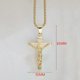 thumbnail image 3 of Crucifix Male Gold Color Stainless Steel INRI Jesus Cross Pendant Necklace For Men Women Gift Christian Jewelry, 3 of 5