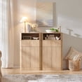 thumbnail image 6 of Modern Minimalist Bathroom Cabinet with Adjustable Shelf, Sliding Drawer and Magnetic Push Latch, Wooden Storage Cabinet for Bathroom, Living Room and Kitchen, Natural Oak, 6 of 16