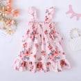 thumbnail image 3 of 4T Baby Girls Dress 5T Girls Sleeveless Dress Floral Toddler Girl Summer Suspender Dress Pink, 3 of 7