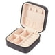 thumbnail image 1 of Joyero pequeño de cuero PU, joyero portátil de viaje para anillos, colgantes, pendientes, cajas de almacenamiento (negro), 1 of 5