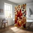 thumbnail image 4 of Autumn Leaves Shower Curtain, Fall Bathroom Decor, High-Quality Fabric, Multi-Size Options, Home Decoration, 4 of 10