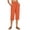 Orange, variant on JJHGVB Cotton Linen Capris for Women Baggy Shorts Women Dress Shorts for Women Below the Knee Linen Bermuda Shorts for Women Beach Cropped Trousers Cotton Linen Pants Women Linen Shorts Army Green L