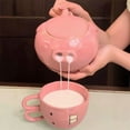thumbnail image 2 of Pink Piglet Ceramic Teapot and Cup Set,Funny Ceramic Pig Teapots, Creative Water Comes Out of The Pigs Nose Kettle,2025 Funny Christmas Gifts Coffee Cup Pot for Friends and Family, 2 of 7