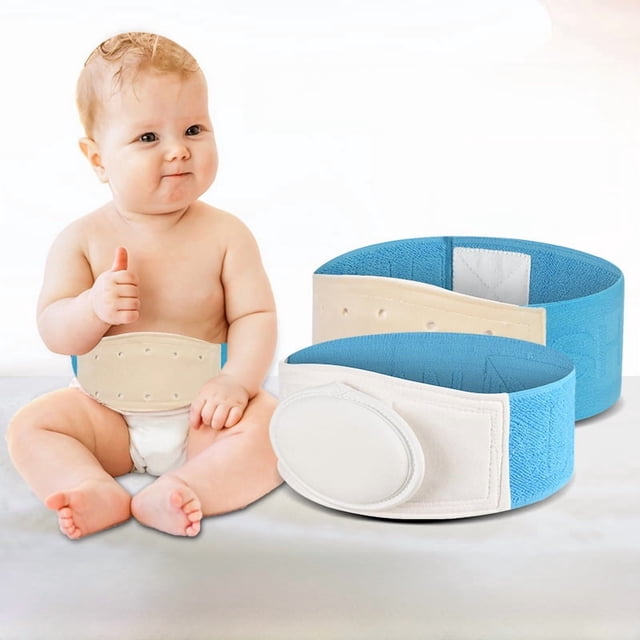 Newborn Umbilical Hernia Belt Blue Navel Protection Band for Infants, Comfortable Skin-Friendly Material, Efficient Pressure Shield, Easy Application, Promotes Safety Reduces Infection