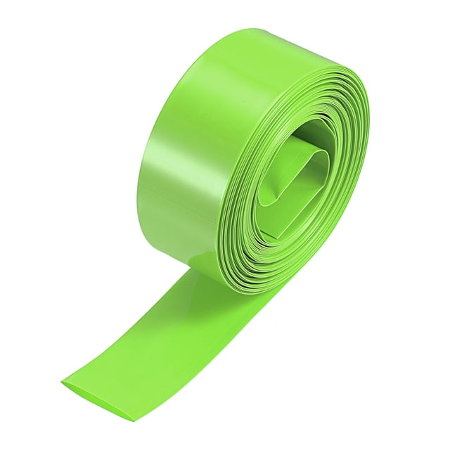 Unique Bargains Tube Rétractable en PVC Vert Clair 23mm Plat 6m pour Grand Pack de Batteries