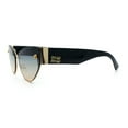 thumbnail image 6 of Womens Metal Frame Rimless Oversized Luxury Fashion Cat Eye Sunglasses Gold Black - Blue Beige, 6 of 7