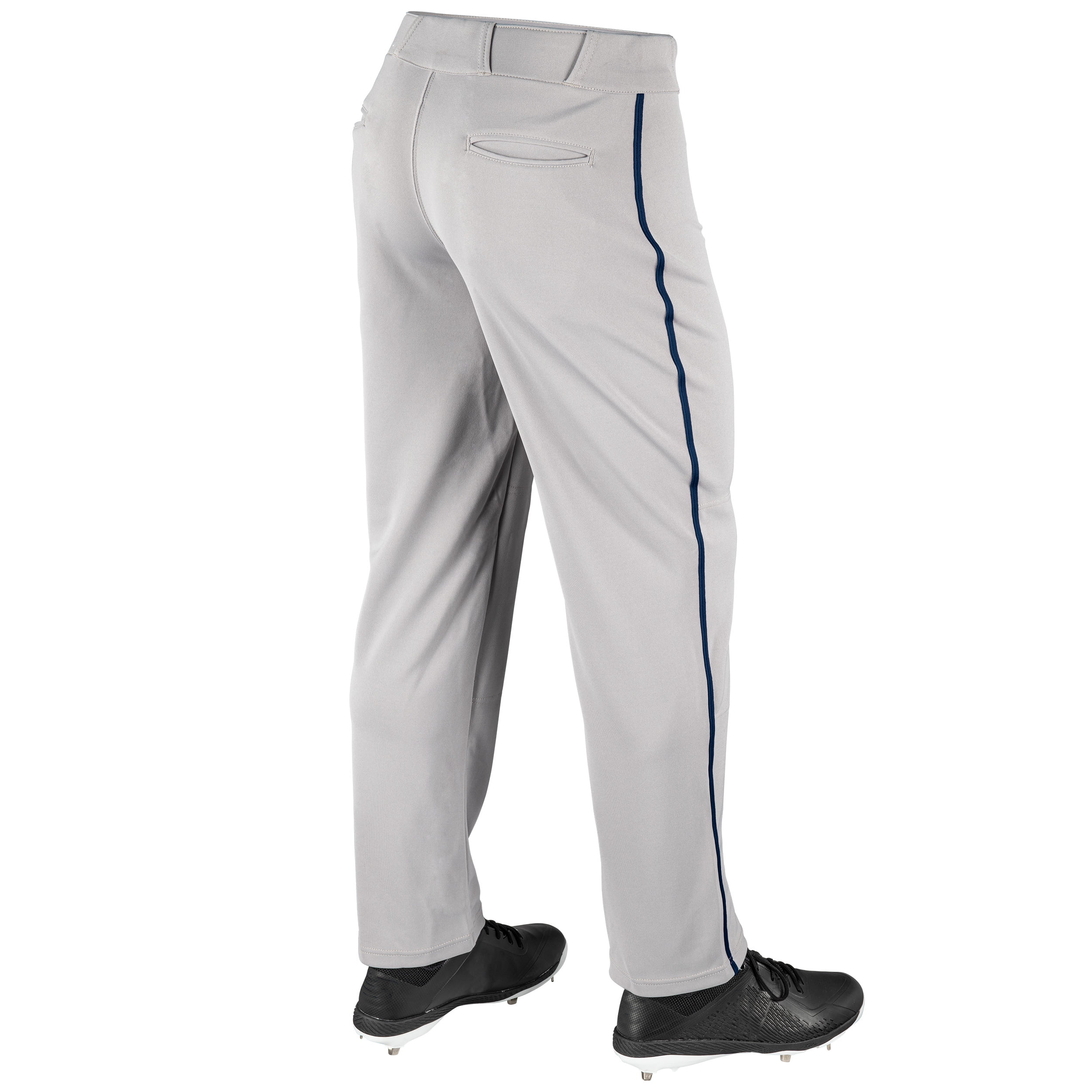 Champro MVP Open Bottom Youth Baseball Pant W/braid, White/Navy / S