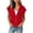 Red, variant on Women's Plus Size Cap Sleeve Hoodie Summer Loose Casual Zip Up Drawstring Tops with Pockets Purple