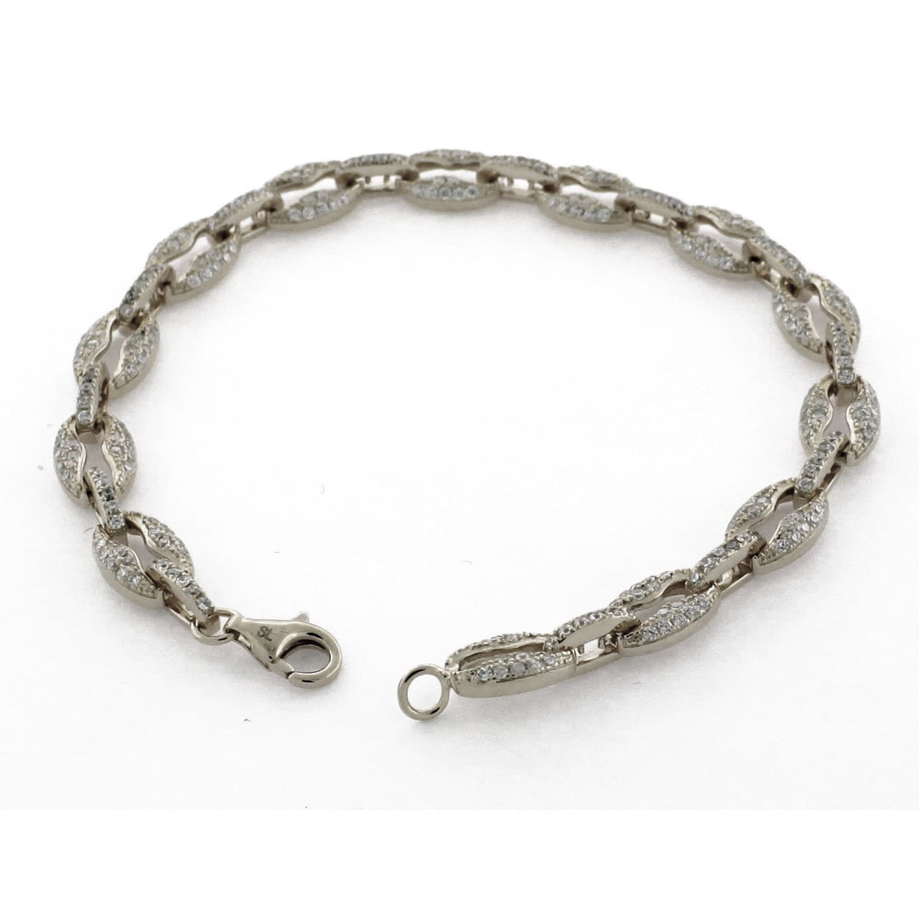Pave Cubic Zirconia Sterling Silver 