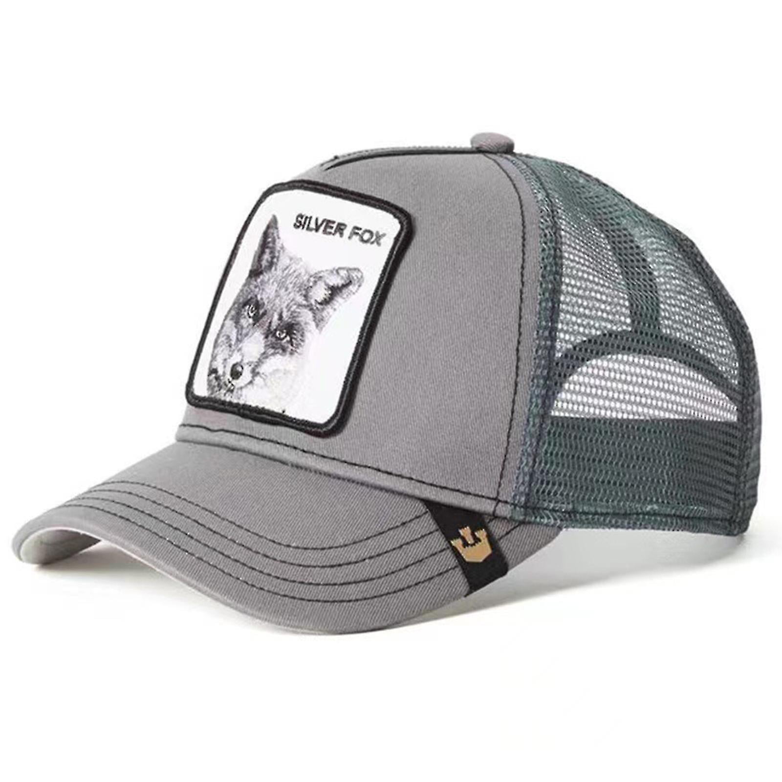 Kids Funny Fox Cool Adjustable Casual Mesh Baseball Cap Trucker Hat 