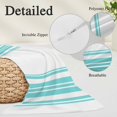 thumbnail image 3 of Teal Green Striped Body Pillow Cover 20 x 60 Inch Decorative Pillow Cover Farmhouse Simple Line Vertical Stripes Lumbar Pillowcase Seasonal Rectangle Cushion Case for Couch Sofa Bed Living Room, 3 of 9