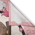 thumbnail image 3 of Ambesonne Owls Kitchen Curtains, Couple on Branch, 55"x45", Coral Brown Pale Yellow, 3 of 3