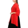 thumbnail image 4 of Clearance! Baberdicy Women Stole Shawl Silk Scarf Wrap Pashmina for Wedding Evening Party Ceremonies Red, 4 of 5