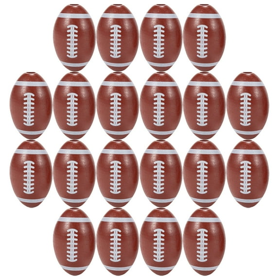 OUNONA  20 Pcs Beads for Boys Inflatable Ball Soccer Party Favors Brown