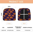 thumbnail image 3 of Halloween Pumpkin Bat Seat Covers for Dining Room Chairs Set Of 6,Stretch Printed Washable Chair Seat Cover with Elastic Ties and Button,Removable Waterproof Couch Cushion Covers, 3 of 6