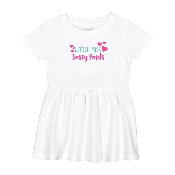 Inktastic Little Miss Sassy Pants, Sassy, Sassy Girl, Hearts Girls Baby Dress