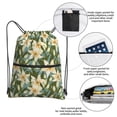 thumbnail image 4 of Wukai Lilies Flowers Waterproof Drawstring Backpack with Zipper Pocket,Large Foldable Gym Bag for Women and Men, Perfect for Sports, Yoga, and Travel, 4 of 8