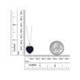 thumbnail image 3 of Gem Stone King 925 Sterling Silver Heart Necklace | Love Halo Pendant Necklace for Women | 1/2 inch | with Complimentary 18 inch Silver Chain, 3 of 5