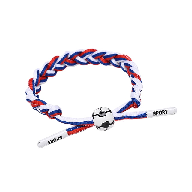 Pulsera de Fútbol Fútbol Joyería Ajustable Unisex Fútbol Paracord Pulseras Fútbol Regalo