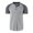 Gray, variant on WREESH Men's Colorful Henley Shirts Short Sleeve T-Shirt in a Waffle Texture a Color Block Design for a Casual Look Gray