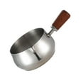thumbnail image 6 of Stainless Steel Espressos Cups With Wooden Handle Easy to Clean Cookware For Easy Pouring And Multipurpose Use, 6 of 9