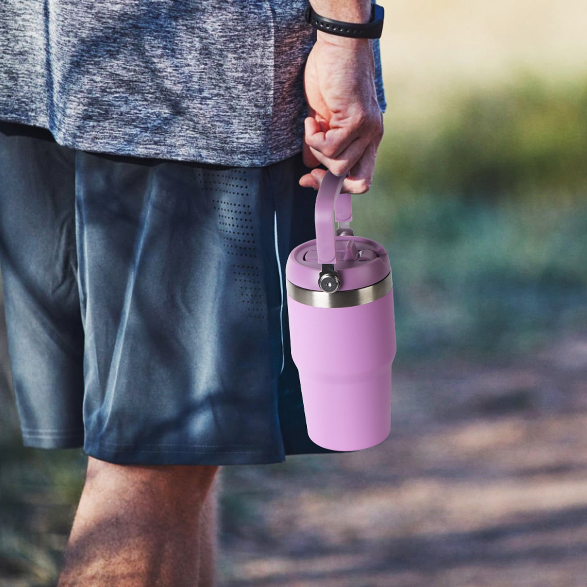 Ozark Trail 18 oz Stainless Steel Insulated Swivel Tumbler, New Lilac