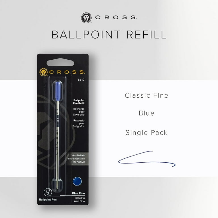 Cross Universal Ballpoint Pen Refill, Fine Point, Blue, 1-Pack