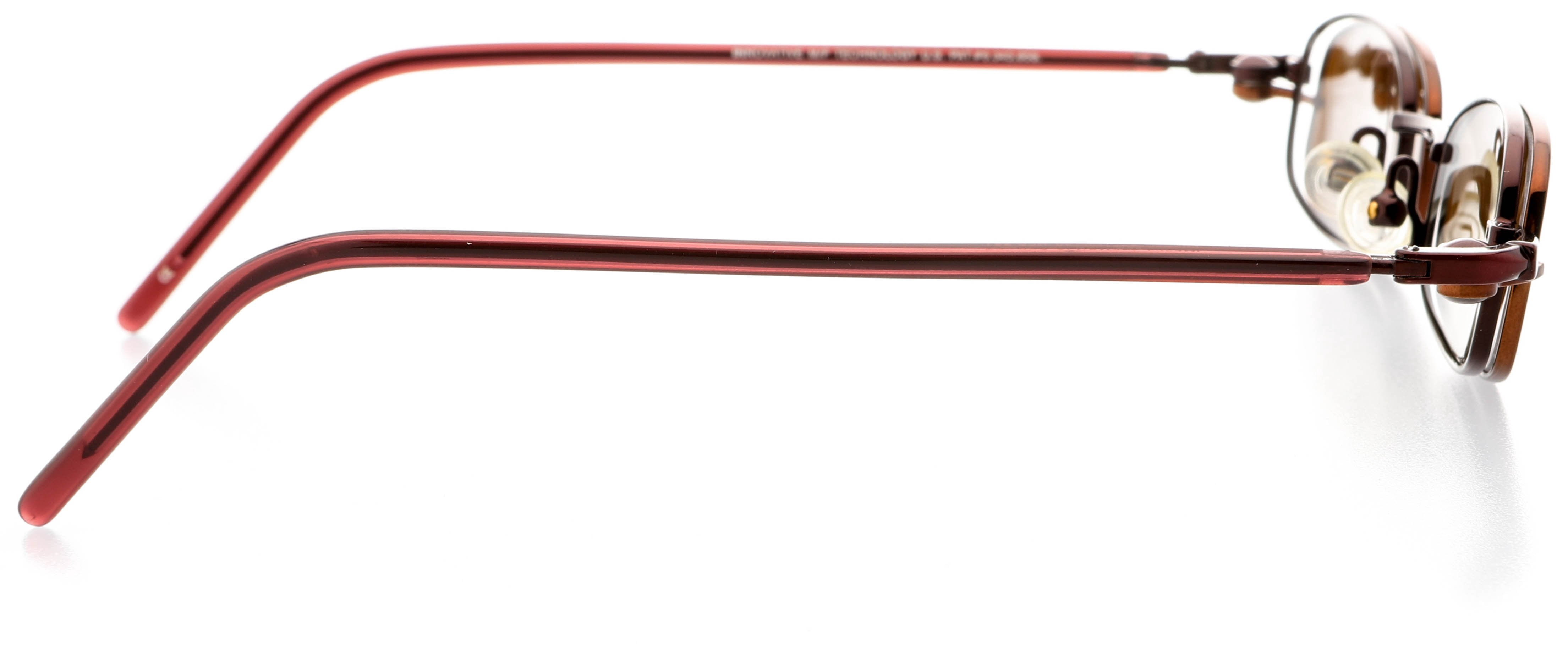 Unisex Optical Eyewear - Rectangle Shape, Metal Full Rim, Red Lust