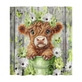 thumbnail image 1 of TIELUTT Rideau de Douche Vache Ferme Floral Drôle Mignon Vache Douche Robuste Transparent Rideau de Douche Léger Rideaux de Douche Double Doublure et Rideau de Douche avec Doublure Rideau de Douche Largeur Courte Lourd Cur, 1 of 4