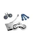 thumbnail image 1 of 2pcs Stainless Steel/Titanium Alloy Silent Pulley Two Casters for Sliding Wardrobe Door, 1 of 5