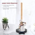 thumbnail image 3 of Resin Chef Double-layer Paper Towel Holder Figurines Creative Home Cake Shop Restaurant Crafts Deco, 3 of 5