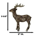 thumbnail image 3 of Rustic Western Woodlands Emperor Stag Deer Buck Faux Wooden Resin Figurine, 3 of 9