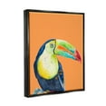 thumbnail image 2 of Stupell Industries Tropical Toucan Portrait Vivid Beak Rainforest Bird Graphic Art Jet Black Floating Framed Canvas Print Wall Art, Design by Patricia Pinto, 2 of 5