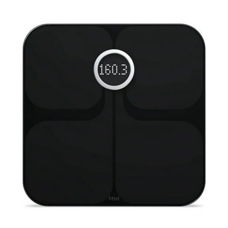 Fitbit Aria Wi-Fi Smart Wireless Scale, Measure Weight, Body Fat Percentage and Body Mass Index, Black (New Open (Best Way To Measure Body Fat Percentage At Home)